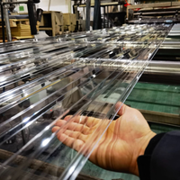 Panneau d'éclairage PC à haute transmission, tuile transparente résistante aux UV, prix usine, tuile de toiture en polycarbonate résistante aux chocs