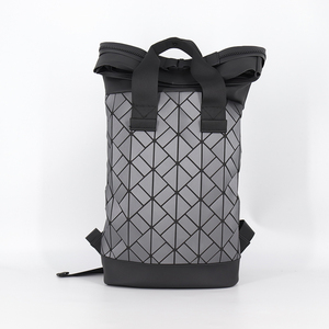 2021 roll top alla moda zaino geometrico con geometria di diamanti borsa da disegno materiale + zaino in PU <span class=keywords><strong>per</strong></span> studenti <span class=keywords><strong>per</strong></span> adolescenti - Product Image 1