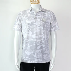 Factory price wholesale LOW MOQ customized summer camouflage fashionable breathable sports men's golf polo shirt