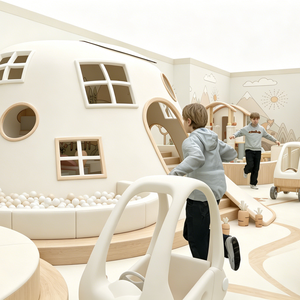 Aoleao Custom Cream Forest Indoor Playground Ball <b>Pool</b> <b>Slide</b> Carousel Climbing for Kids Soft Play CE TUV Certified - Product Image 3