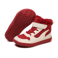 Bottes de neige pieds nus à livraison rapide, avec embout large et talon plat, pour enfants, doublure en fourrure chaude, en stock