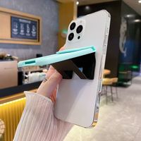 Étui portefeuille magnétique pliable en silicone avec support et porte-cartes, antichute, pour iPhone – Idéal pour l'utilisation au lit