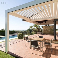 Pergola solaire extérieure KAKADU en aluminium intelligent, imperméable, écologique, avec toit ouvrant à lamelles, revêtement poudré, télécommande