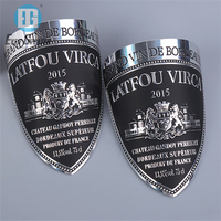 Alta calidad de lujo 3D Etiqueta de Metal pegatinas de aluminio copas de vino botellas