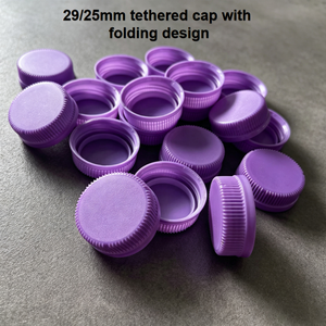 Tapa de alta calidad de 29/25 mm con diseño plegable y sistema antirrobo para botellas de agua de plástico PET - Product Image 2