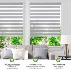 Persianas American Standard Inalámbricas con Panel Solar, Motorizadas, Tipo Zebra, Cortinas Inteligentes para Ventanas, Persianas - Product Image 4