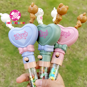 Caramelos de Plástico con Forma de Corazón, Dulces de Colores, Regalo para Niños, Tabletas de Azúcar en Tubo, Ositos de Peluche - Product Image 6