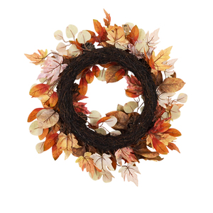 Corona de Otoño Personalizada a Bajo Precio, Decoración de Acción de Gracias, Corona Artificial de Pino de 24 Pulgadas - Product Image 2