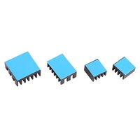 Gran oferta, ventilador de refrigeración de Cpu sin escobillas Raspberry Pi 4 Modelo B DC 5V y disipadores de calor de aluminio de 4 piezas para Raspberry Pi 4 Modelo B