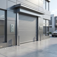 Porte de garage industrielle extérieure à enroulement rapide en alliage d'aluminium, avec radar et volets électriques, design spirale rigide haute vitesse