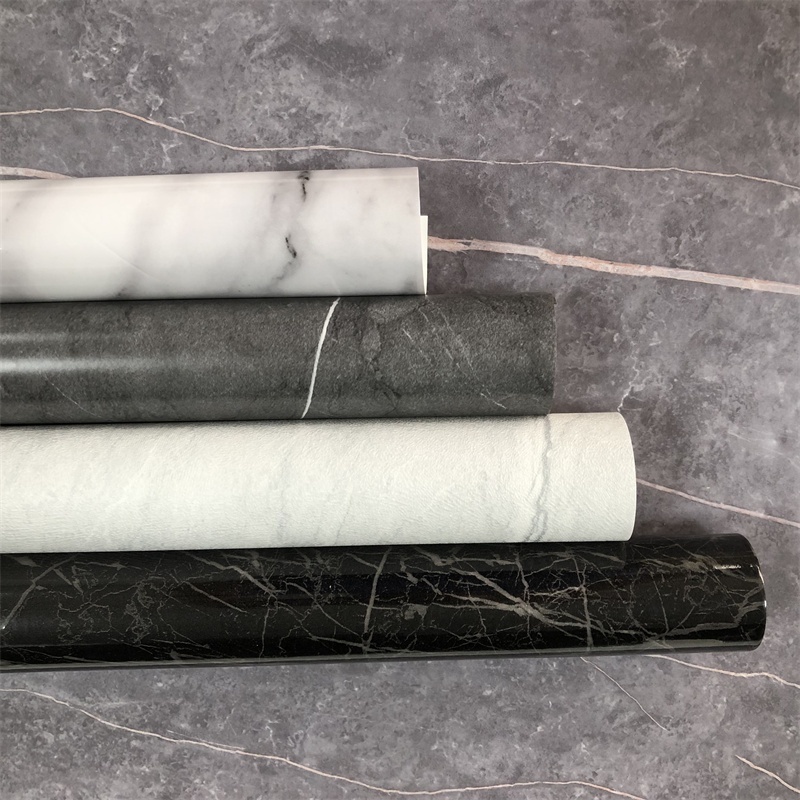 White Marble Design PVC Decorative Laminating