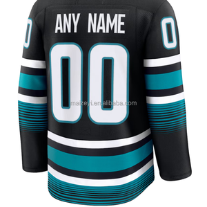 Maillot de hockey bleu turquoise San Jose Macklin Celebrini de qualité supérieure, cousu - Product Image 6