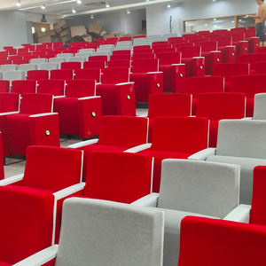 เก้าอี้แถวเรียงแบบปรับแต่งได้สำหรับห้องประชุมมหาวิทยาลัย โรงเรียน ห้องประชุมสำนักงานที่บ้าน พร้อมโต๊ะเขียนหนังสือ  ทำจากผ้าทันสมัย - Product Image 3