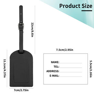 Etiqueta de equipaje de silicona Etiquetas de equipaje personalizadas Etiqueta de equipaje de cuero Pu Logotipo personalizado - Product Image 4