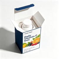 Bouteille en verre pour capsules de vitamines 60ml 100ml 120ml 150ml, boîte en papier, bouchon argenté mat, boîte d'emballage pour bonbons gélifiés, boîte pour pots de vitamines