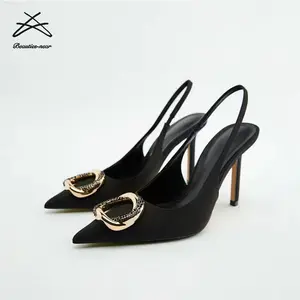 ZAR* Brand Women's Shoes High Heels Pointed Slingback Sandals Fashion High Heeled Pumps Women Sexy Thin Heels Pointed Shoes