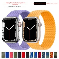 Bracelet de montre à boucle simple, sans boucle, en nylon tressé élastique, universel pour Iwatch 8/7/se