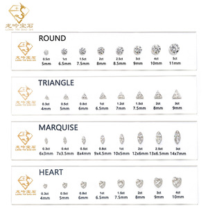 11 Shape Cubic Zirconia Diamonds Carat Size Chart Diamond Size Reference <strong>Comparison</strong> Chart Set Acrylic Jewelry Measuring Tools - Product Image 3