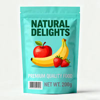 Sachet Doypack Personnalisé à Faible MOQ pour Emballage Alimentaire (Biscuits), avec Fermeture Zip, en Feuille d'Aluminium et Plastique