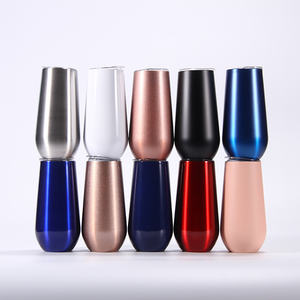 Tasses à vin en acier inoxydable, forme d'œuf, gobelet à vin 6 oz, mug à bière isotherme de voyage, vaso termico acero inoxidable - Product Image 2