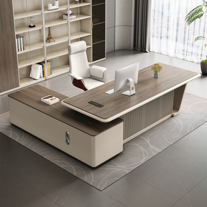 Muebles de Oficina Modernos de Lujo en Forma de L, Convertibles, de Madera, al Mejor Precio, para Jefe, Gerente o Director General - Product Image 5