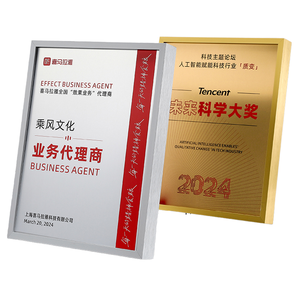 Plaques créatives personnalisées de médaille en métal d'alliage d'aluminium de haute qualité pour le trophée de récompense de salon commercial d'impression UV d'assurance - Product Image 1