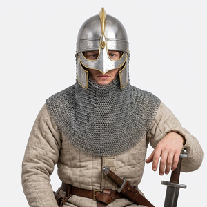 Calvin Handicrafts Medieval Barbuta Helmet Steel Silver Plated Handmade Customized Design Engraved Antique Art Collectible - Product Image 1