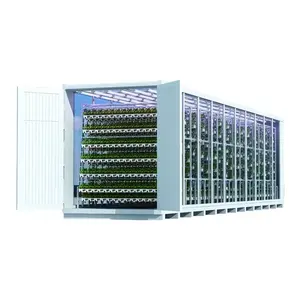 Smart Farms plant factory LED vertical farming system Hydroponics Indoor Growing System 40ft shipping container farm greenhouse