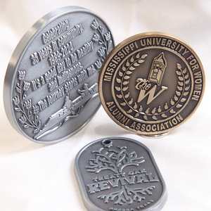 Gepersonaliseerde op maat gemaakte logo-geplaatste challenge coins fabrikant zinklegering antiek zilveren metalen munten collectie - Product Image 5