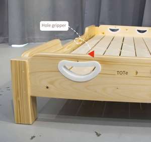 Lit pour bébé Pieds ronds <span class=keywords><strong>en</strong></span> bois massif <span class=keywords><strong>d</strong></span>émontés Design moderne réglable pour garderie - Product Image 5