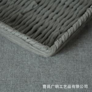 Handmade Grey Paper Woven Storage Basket Rectangle For Fruits <b>Vegetables</b> Snacks Living Room Home Use - Product Image 1