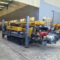 Foreuse mobile sur chenilles de 200 m pour puits d'eau, foreuse hydraulique haute vitesse pour l'exploitation des eaux souterraines