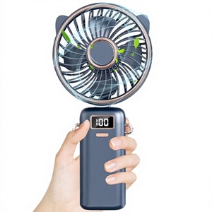 Rechargeable USB Plastic Mini Handheld <b>Fan</b> 5 Speeds <b>Quiet</b> 4500mAh Battery for Sports & Office Use - Product Image 4