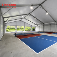 Système complet de tente pour terrain de pickleball, solution d'abri tout-en-un pour les projets d'attribution de marchés de construction sportive