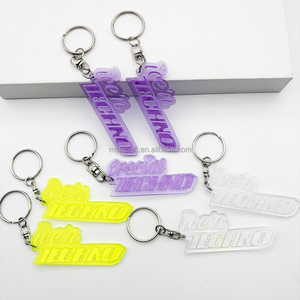 OEM Keyring nhà sản xuất Nhà cung cấp cá nhân nhấp nháy vòng chìa khóa ánh sáng 2D Móc Chìa Khóa tùy chỉnh nhựa mềm PVC LED phản quang Keychain - Product Image 1