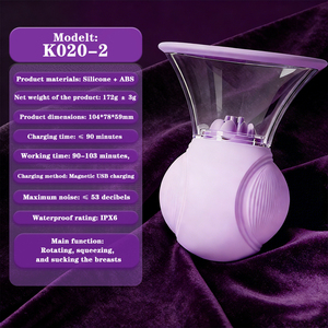 S-HADNE 1 Paio di Giocattoli BDSM Staccabili per Capezzoli, Giocattoli Sessuali con 9 Modalità di Vibrazione e Massaggiatore Manuale a Suzione in Silicone per Seno, Giocattoli per Adulti Donna - Product Image 2