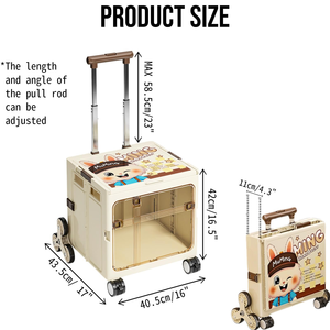 Caja de Transporte para Mascotas de Plástico Transparente, Plegable, para Viajes en Avión, para Perros y Gatos, Portátil, de Gran Capacidad - Product Image 2