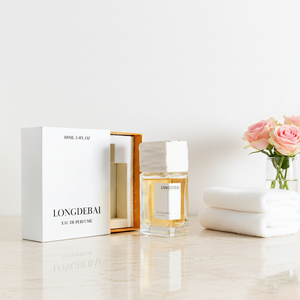 Luxury Crimp Custom Square <b>Perfume</b> Spray <b>Bottle</b> 30ml 50ml 100ml Clear Empty <b>Perfume</b> Glass <b>Bottle</b> with Marble Stone Cap - Product Image 5