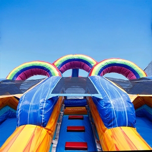<span class=keywords><strong>Piscine</strong></span> double géante pour jardin avec toboggan aquatique gonflable à deux voies et <span class=keywords><strong>piscine</strong></span> pour enfants et adultes - Product Image 3