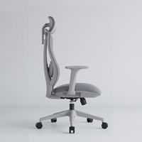 Chaise de bureau ergonomique à dossier réglable en hauteur avec soutien lombaire, en tissu maillé, sur roulettes