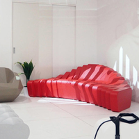 Chaises longues modernes en fibre de verre avec dossier Y837A pour 4 personnes, résistantes aux UV, pour parcs naturels, centres commerciaux, espaces de loisirs et salles d'attente