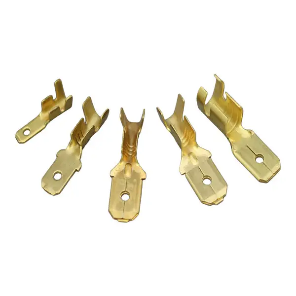 Non-insulated Male Female Blade Electrical Wire Connectors Crimp Brass Terminal for Standard Automotive/Marine Cable