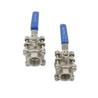 Vanne à bille en acier inoxydable 1/4\" -4\" pour l'eau 304 316 NPT Mini vanne à bille 1000wog BSP 1pc 2pc 3pc Vanne à bille en acier inoxydable