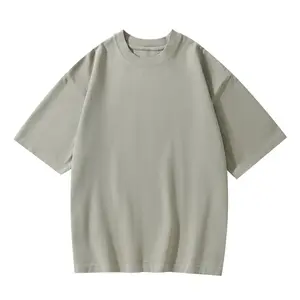 Drop shoulder heavy cotton manufacture Men's t shirt high quality streetwear blank T shirt 300g heavyweight print logo T shirt