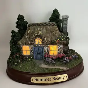 Customizable Resin LED Light Forest Cabin Desktop Decoration