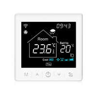 Thermostat intelligent WiFi numérique Rti-Tek, écran tactile capacitif LCD, design moderne, capacité de refroidissement à 2 tuyaux, systèmes FCU HVAC, Google Home