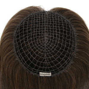 Prothèse capillaire complète 6 x 6,5 en filet, 16 pouces, cheveux vierges russes avec cuticules intactes, système de remplacement capillaire pour femmes - Product Image 4