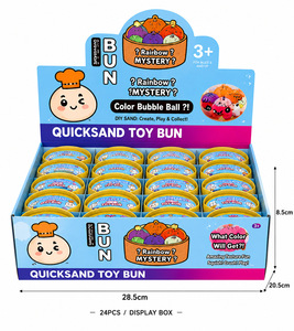 Llavero de Plástico con Purpurina de BT, Caja Sorpresa Divertida de Acrílico con Expresiones Simuladas de Bollo al Vapor, No se Puede Apretar, Decoración - Product Image 6