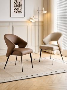 Venta al por mayor de lujo Silla de comedor de cuero para el hogar y <span class=keywords><strong>restaurante</strong></span> muebles tapizados modernos interior Hotel Park apartamento aceptable - Product Image 2