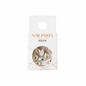 Kit professionnel de manucure et pédicure K-Beauty de Corée du Sud, 10 pièces, accessoires de décoration d'ongles 3D en forme de goutte d'eau, cristaux et pierres précieuses - Product Image 2